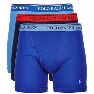 Polo Ralph Lauren 3-Pack Men's Cotton Classic Fit Boxer Briefs Blue Multi Size S